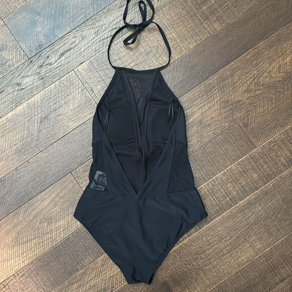 NWT TED BAKER Mech Mesh Panel Swimsuit in Black Size US 8 - Picture 9 of 13